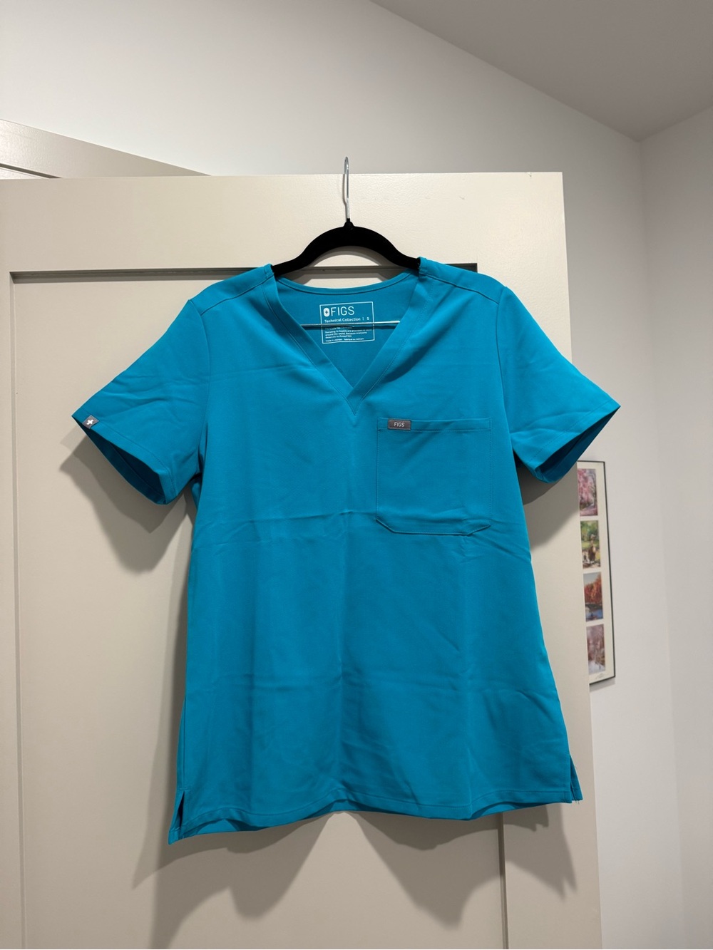 FIGS Teal V-Neck Medical Scrub Top